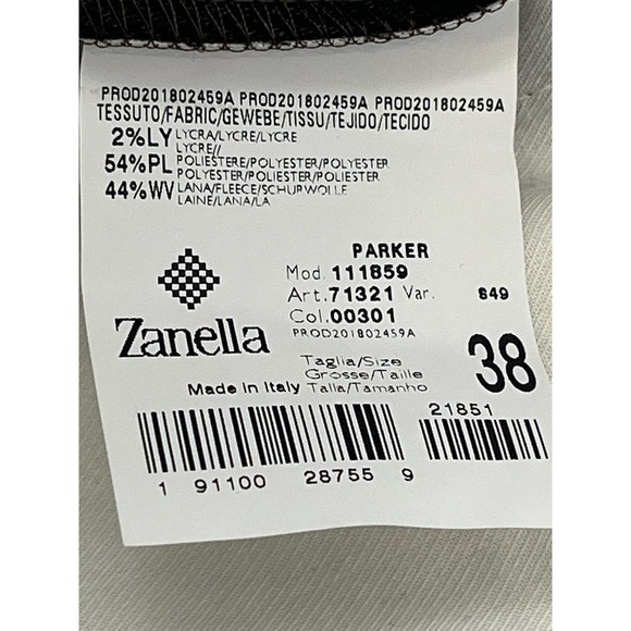 Zanella Parker Mens Dress Pants Black Flat Front Career Business Office Trousers - Picture 6 of 12